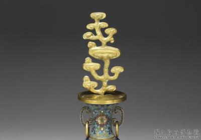 图片[2]-“Five Altar Offerings” in cloisonne enamels – Vase, made by Qing court, Qing dynasty, 18th century-China Archive